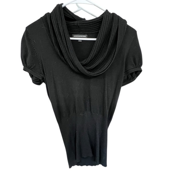 Express Sweaters - Express Elegant Black Cowl Neck Sweater